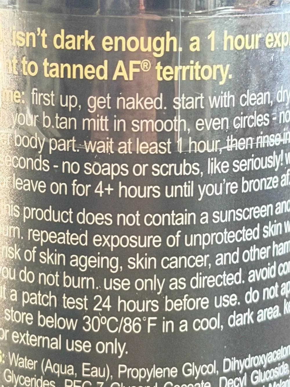 b.tan Tanned AF Self Tan Mousse - Black & Gold